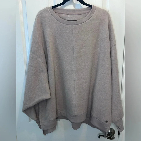 🤎”Tahari Sport” NWT Women’s Taupe Soft Crewneck Pullover Sweatshirt Size 2X - Picture 1 of 12